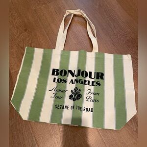 Sézane Bonjour Los Angeles Tote Bag New Never Used Limited Edition